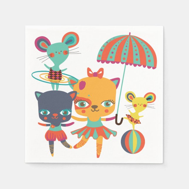 Circus Cuties Paper Napkins (Front)