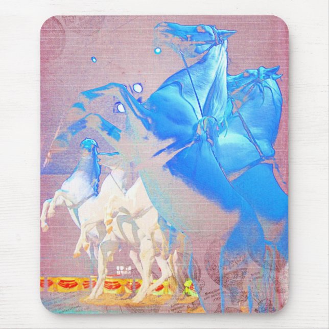 Circus Digital Art Horses Mouse Pad (Front)