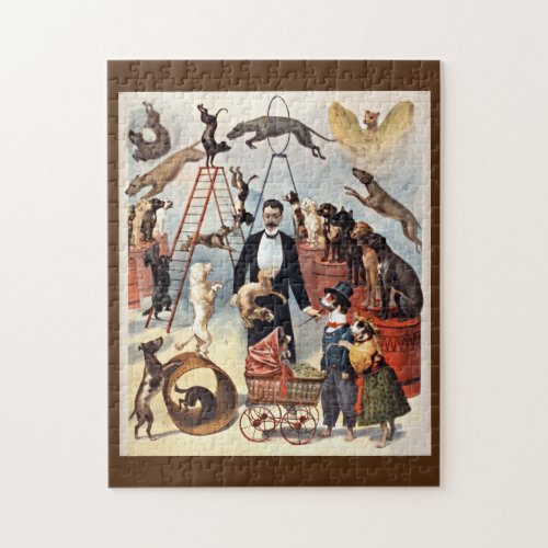 Circus Dogs vintage illustration Jigsaw Puzzle