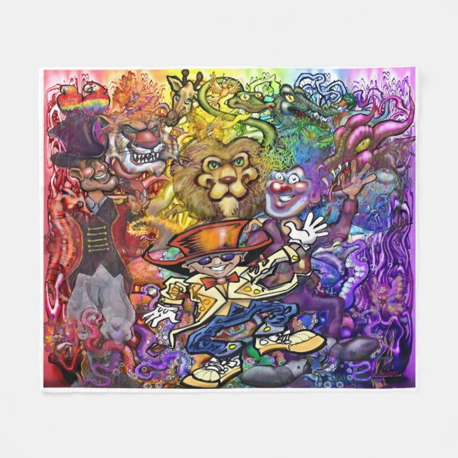 Circus Dream Fleece Blanket (Front (Horizontal))