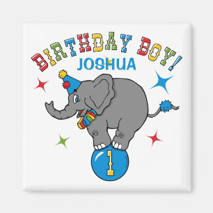 Circus Elephant 1st Birthday Magnet