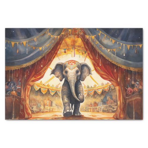 Circus Elephant 3 Decoupage Paper