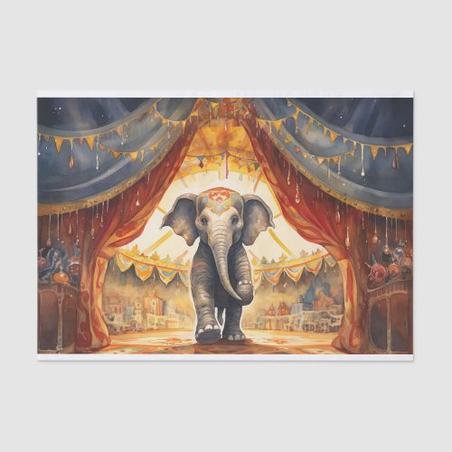 Circus Elephant 3 Decoupage Paper