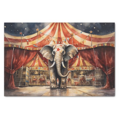 Circus Elephant 4 Decoupage Paper