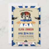 Circus Elephant Blue Boy or Girl Baby Shower Invitation (Front)