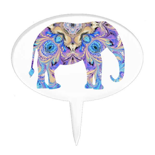 Circus Elephant Cake Topper (Front)