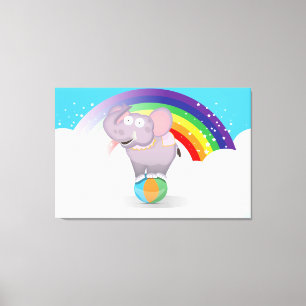 Circus Elephant Canvas Print