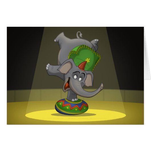 Circus Elephant Cards (Front Horizontal)