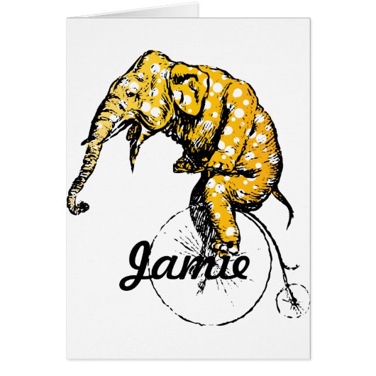 Circus Elephant Gifts Cards (Front)
