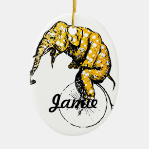 Circus Elephant Gifts Ceramic Ornament