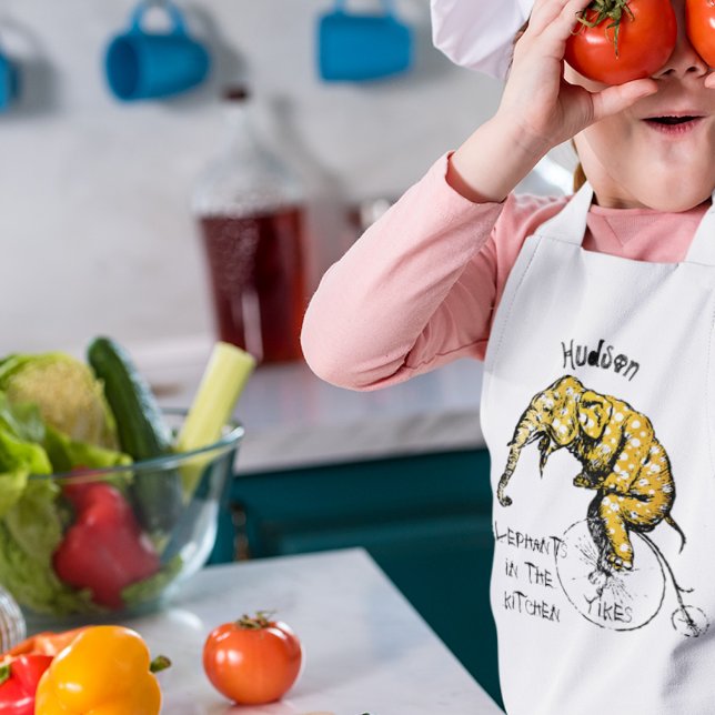 Circus Elephant Gifts Kids' Apron (Creator Uploaded)
