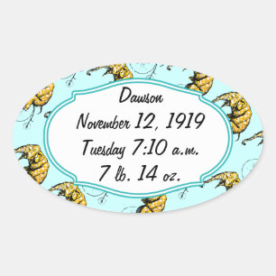 Circus Elephant Gifts Oval Sticker