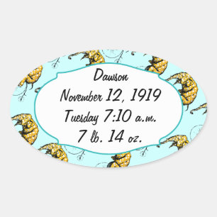 Circus Elephant Gifts Oval Sticker