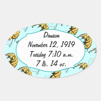 Circus Elephant Gifts Oval Sticker