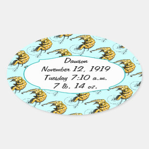 Circus Elephant Gifts Oval Sticker