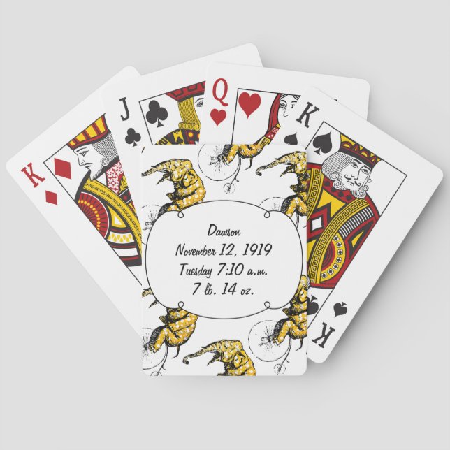 Circus Elephant Gifts Poker Cards (Back)