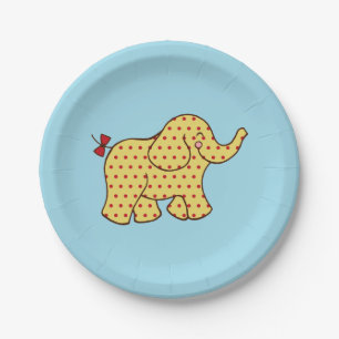Circus Elephant Kids Birthday Party Paper Plates