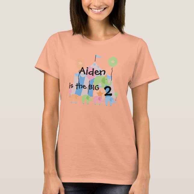 Circus Elephants Customizable Birthday T-shirt (Front)