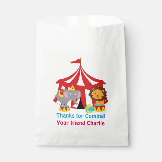 Circus Favor or Party  Bags (Front)