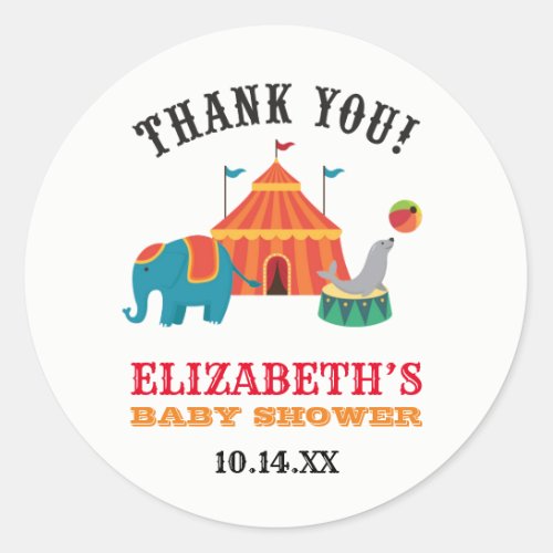 Circus Favor Stickers