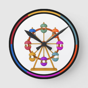 Circus Ferris wheel Wall Clock