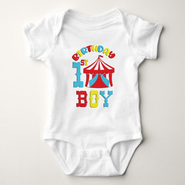 Circus First Birthday Bodysuit (Front)