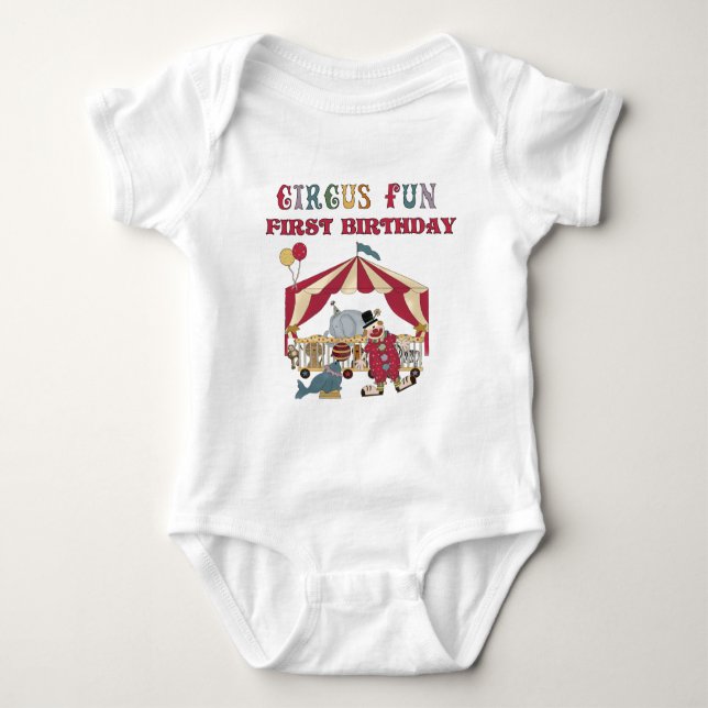 Circus First Birthday Tshirts and Gifts (Front)