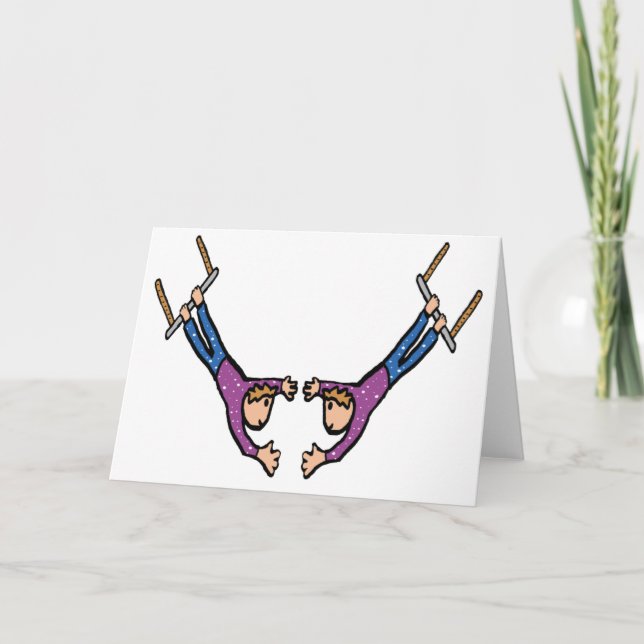 Circus Flying Trapeze Card (Front)