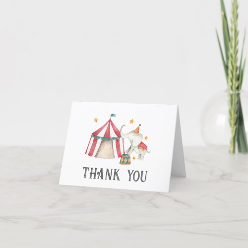 Circus Folded Thank You Cards