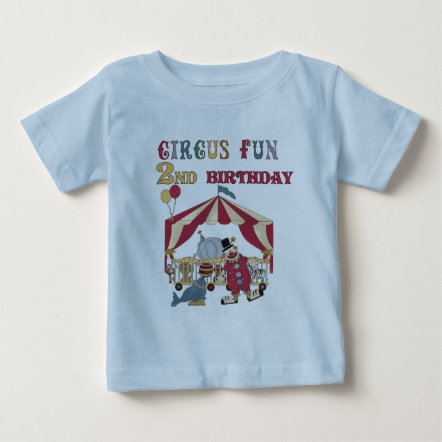 Circus Fun 2nd Birthday Tshirts and Gifts (Front)