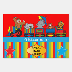 Circus Fun Baby Shower - Welcome Sign