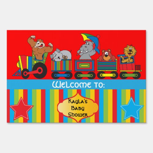 Circus Fun Baby Shower _ Welcome Sign