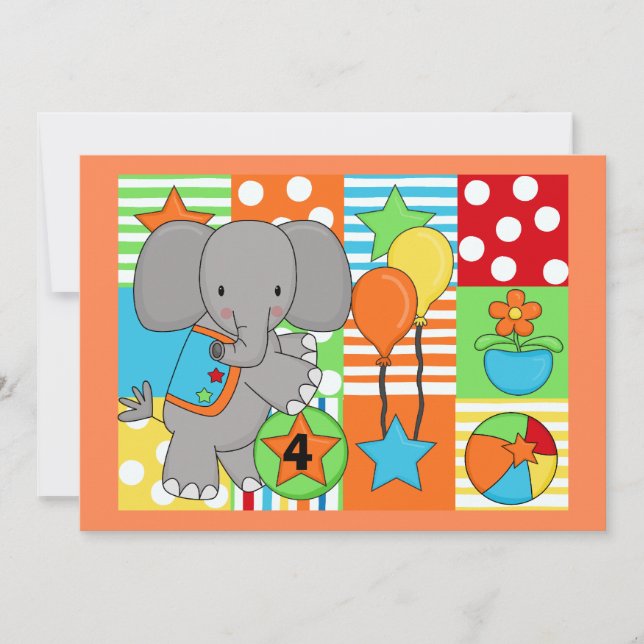 Circus Fun Customized Birthday Invitation (Front)