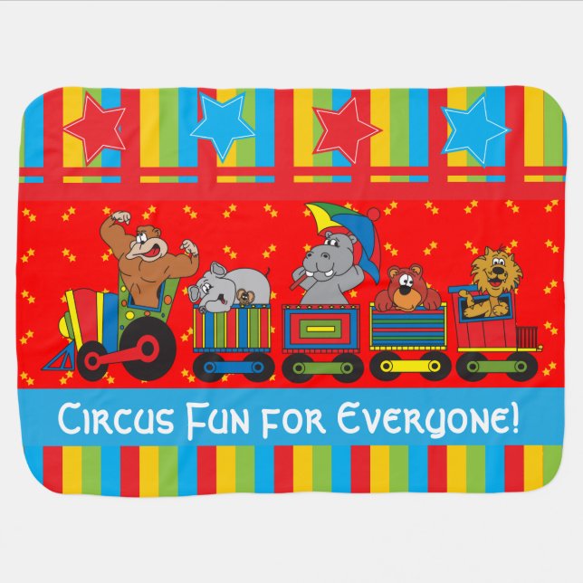 Circus Fun for Everyone Nursery Theme for Baby Stroller Blanket (Horizontal)