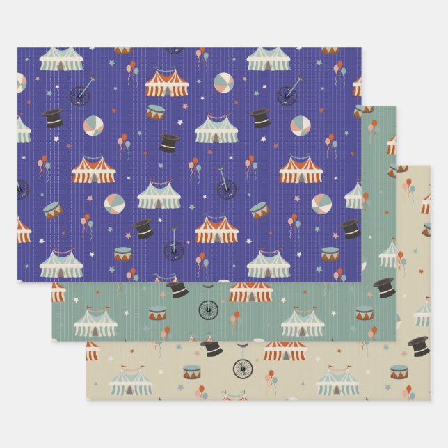 Circus Fun Wrapping Paper Sheets (Set)