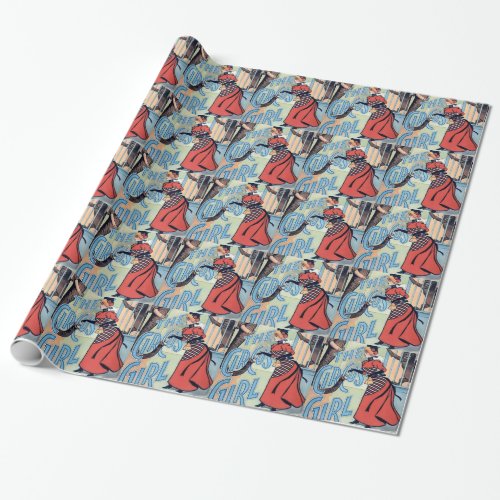 Circus Girl Vintage poster woman monkey Wrapping Paper