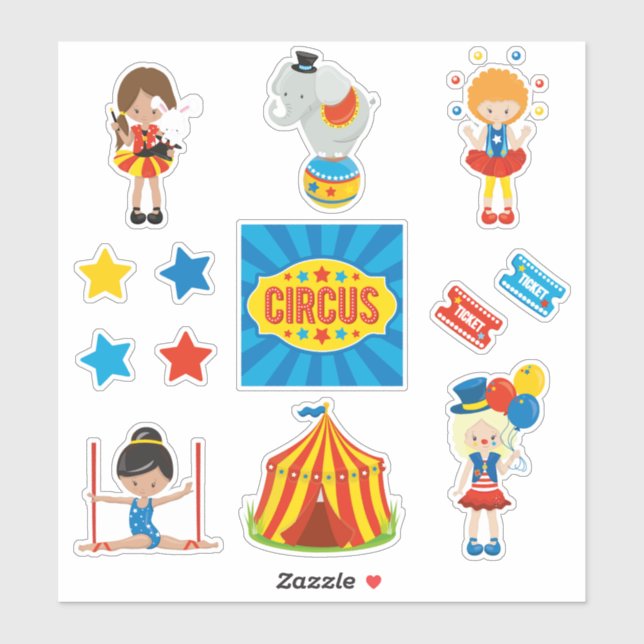 Circus Girls Sticker (Sheet)