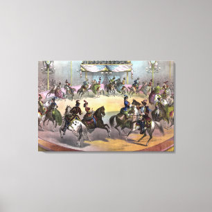 Circus Grand Finale, Circa 1872. Canvas Print