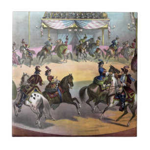 Circus Grand Finale, Circa 1872. Ceramic Tile
