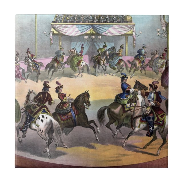 Circus Grand Finale, Circa 1872. Ceramic Tile (Front)
