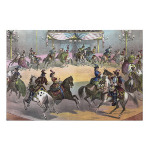 Circus Grand Finale, Circa 1872. Faux Canvas Print
