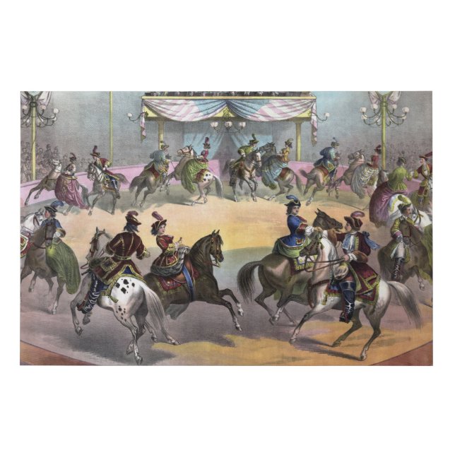 Circus Grand Finale, Circa 1872. Faux Canvas Print (Front)