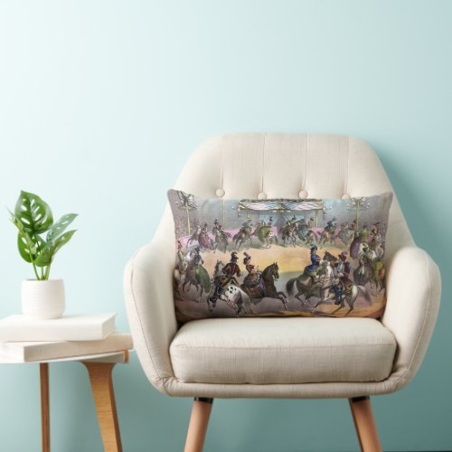 Circus Grand Finale Circa 1872 Lumbar Pillow