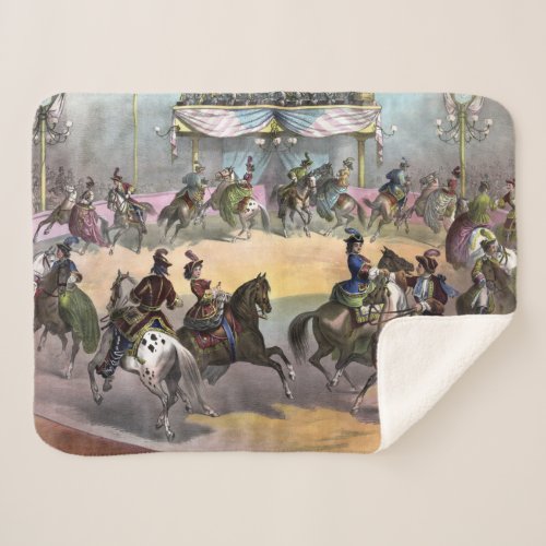 Circus Grand Finale Circa 1872 Sherpa Blanket