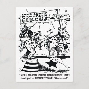 Circus Humor, No Inferiority Complex, Funny Postcard