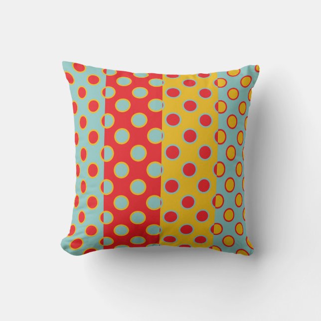 Circus in Town Throw Pillow (Front)