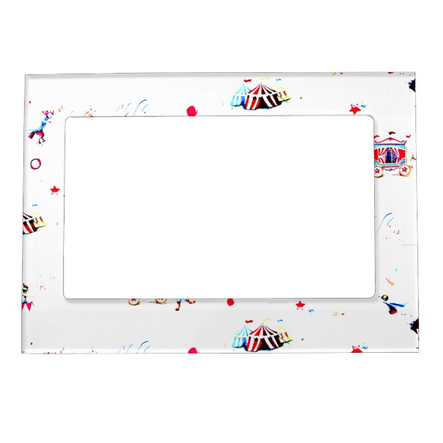circus inspired carnival big top fair magnetic frame (Front)