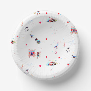 circus inspired carnival big top fair paper bowls