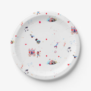 circus inspired carnival big top fair paper plates