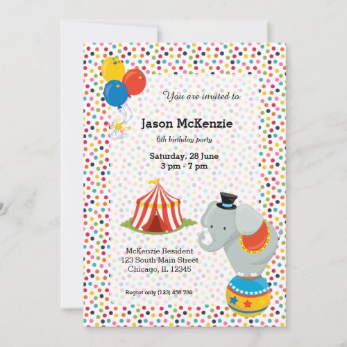 Circus Invitation